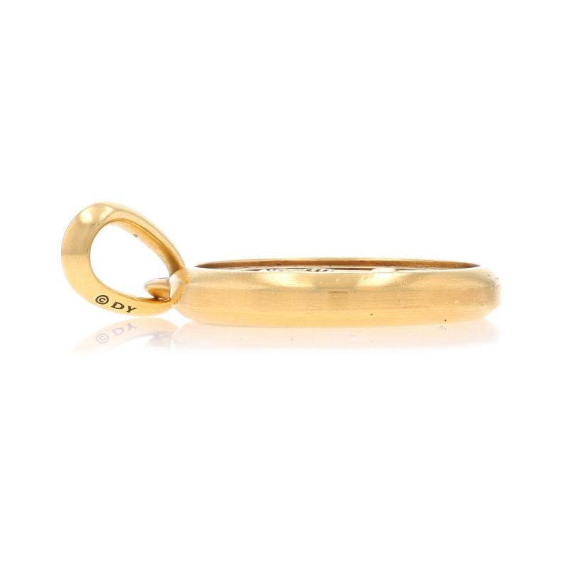 David Yurman St. Christopherus-Amulet-Herrenanhänger Gelbgold 18k Katholisches Glauben im Zustand „Hervorragend“ in Greensboro, NC