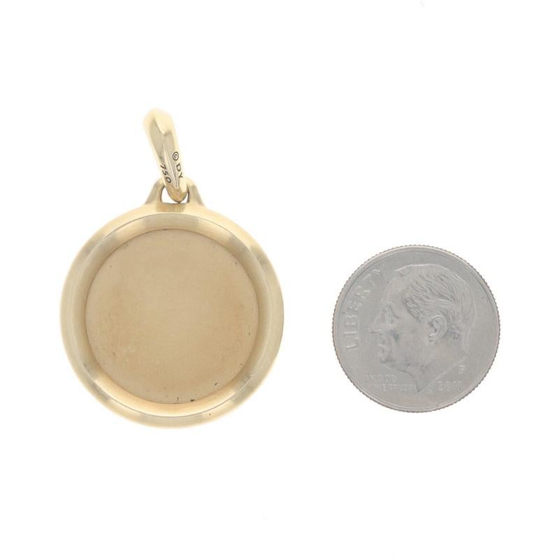 David Yurman St. Christopherus-Amulet-Herrenanhänger Gelbgold 18k Katholisches Glauben für Damen oder Herren