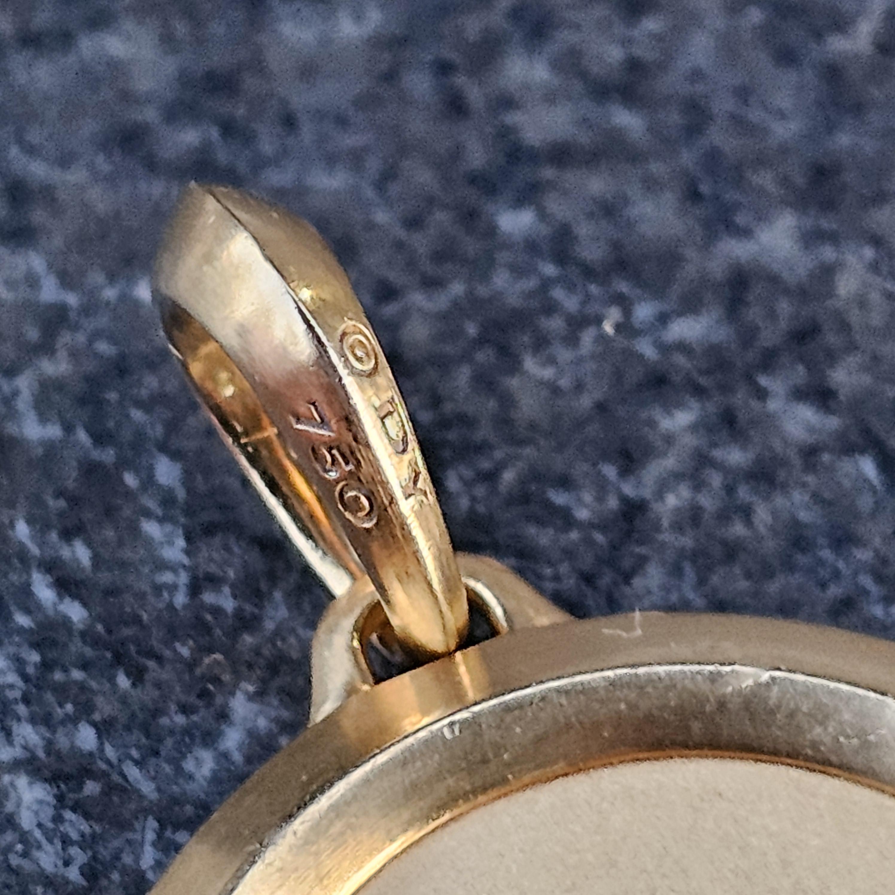 Women's David Yurman St. Christopher Amulet Pendant 18k Yellow Gold .56ct Diamonds 5995 For Sale