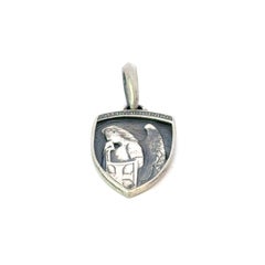 David Yurman St. Micheal Amulet Pendant Sterling Silver Estate