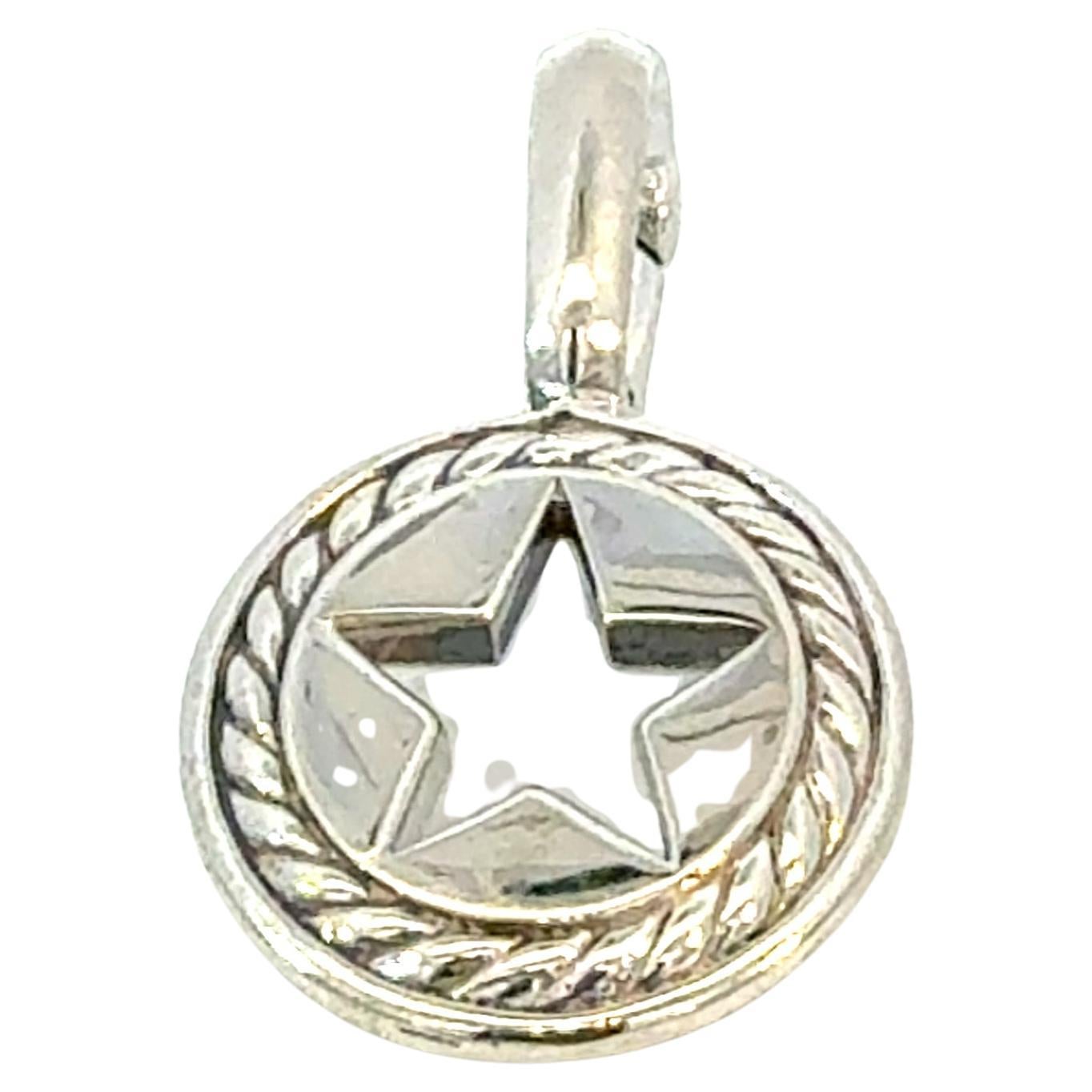 David Yurman Star Amulet Pendant Sterling Silver Estate