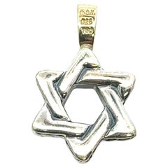 David Yurman Star Of David Amulet Pendant Sterling Silver Estate