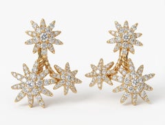 David Yurman Orecchini a goccia con pavé di diamanti in oro giallo 18 carati