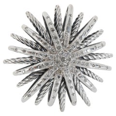 David Yurman Starburst Diamond Pendant in Sterling Silver 0.85 Ctw