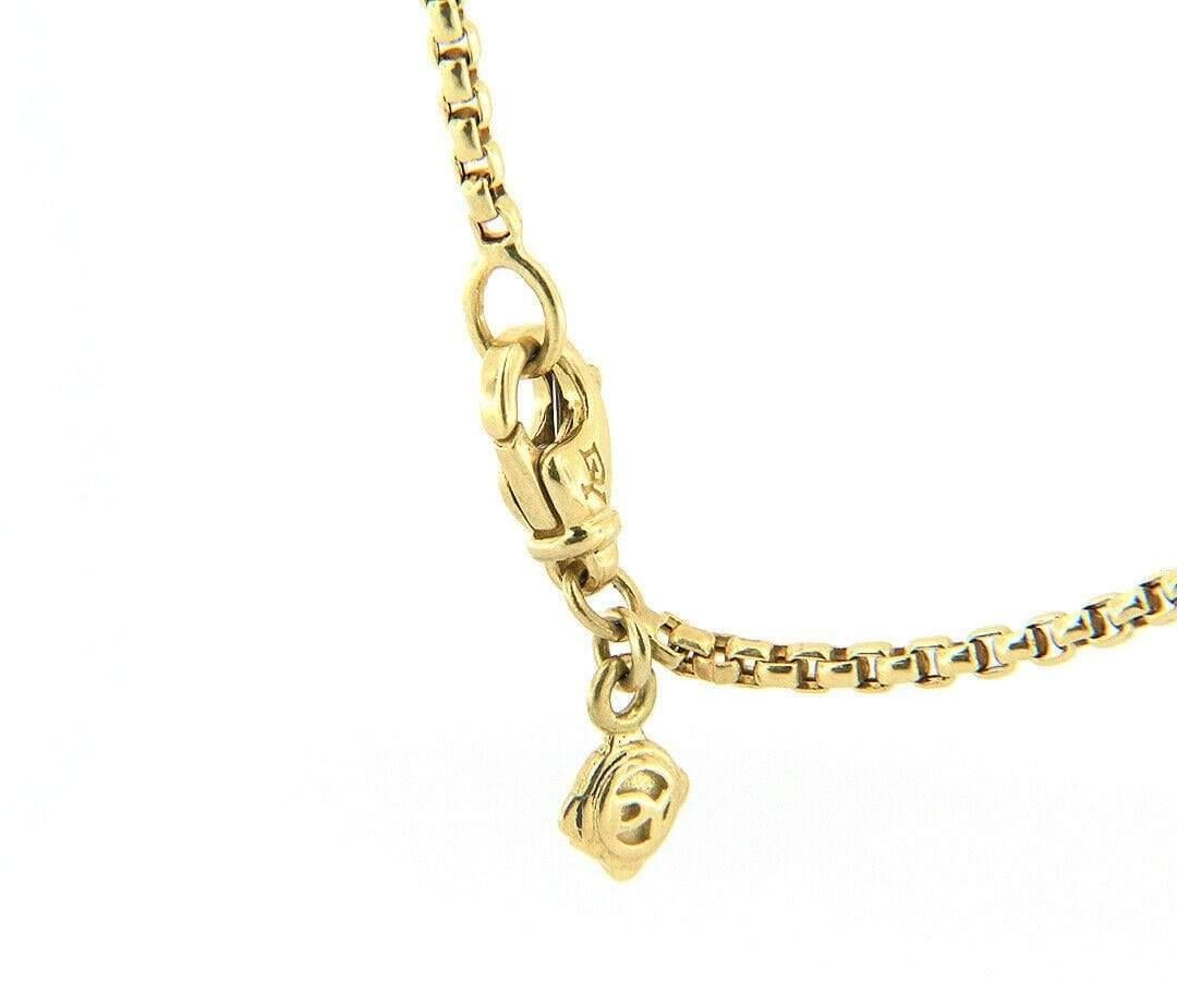 Round Cut David Yurman Starburst Diamond Three Station Necklace in 18K Yellow Gold For Sale