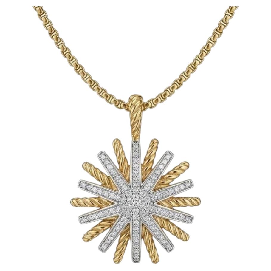 Collier avec pendentif « Starburst » de David Yurman en or jaune 18 carats