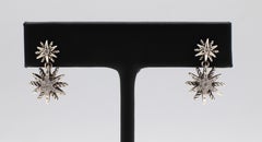 David Yurman Starburst Sterling Silver & Diamond Drop Earrings