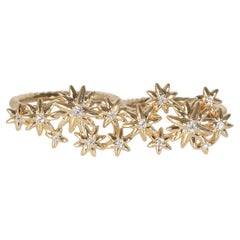 David Yurman Starburst Zwei Finger Ring in 18k Gelbgold 1/5 CTW