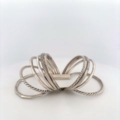 David Yurman Stax 10 Row 925 Cuff Bracelet