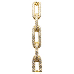 David Yurman STAX Link 2.00 Carat Diamond 18K Gold Bracelet 6.5 Inches