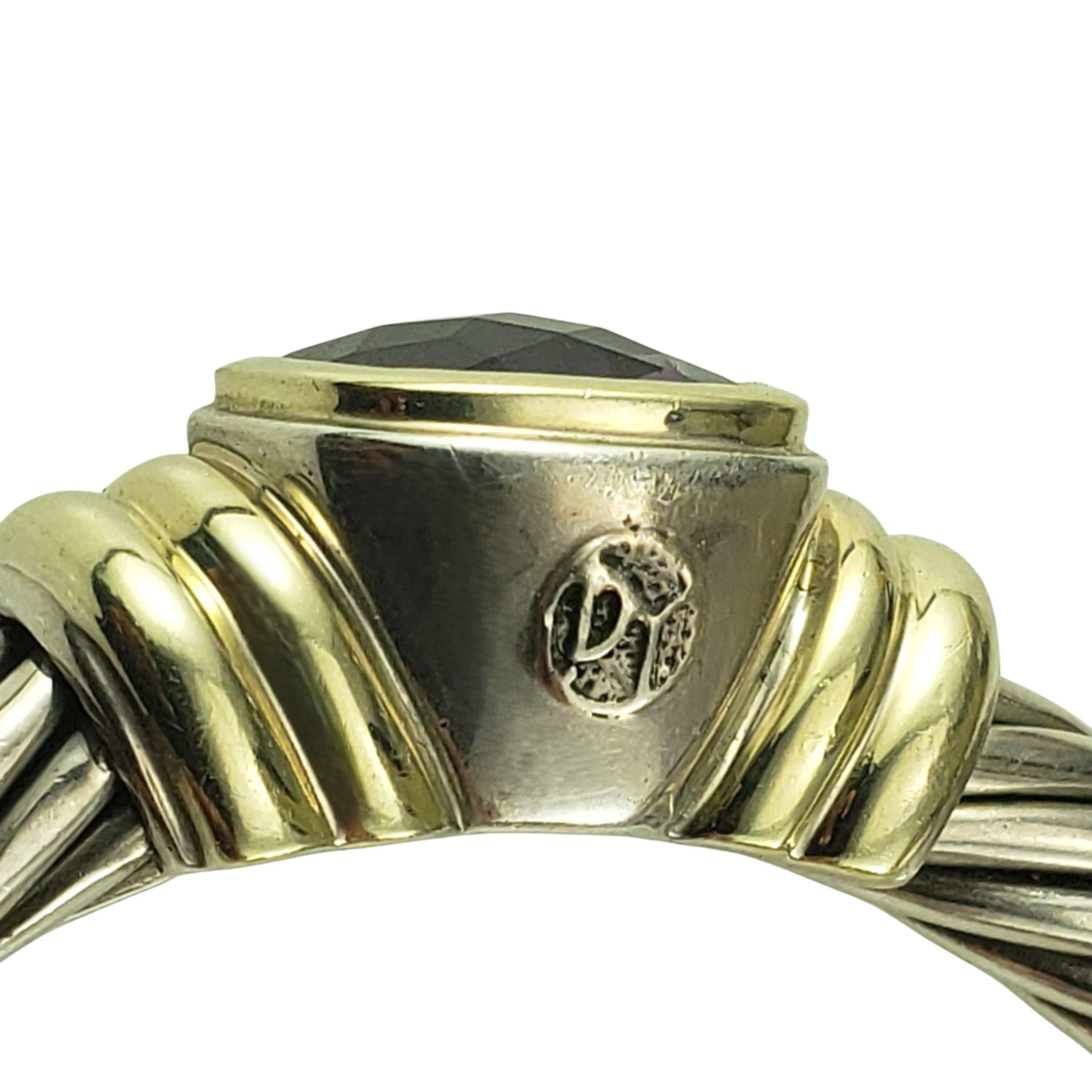 Donna David Yurman Bracciale Noblesse in oro giallo 14 carati con ametista #22941 in vendita