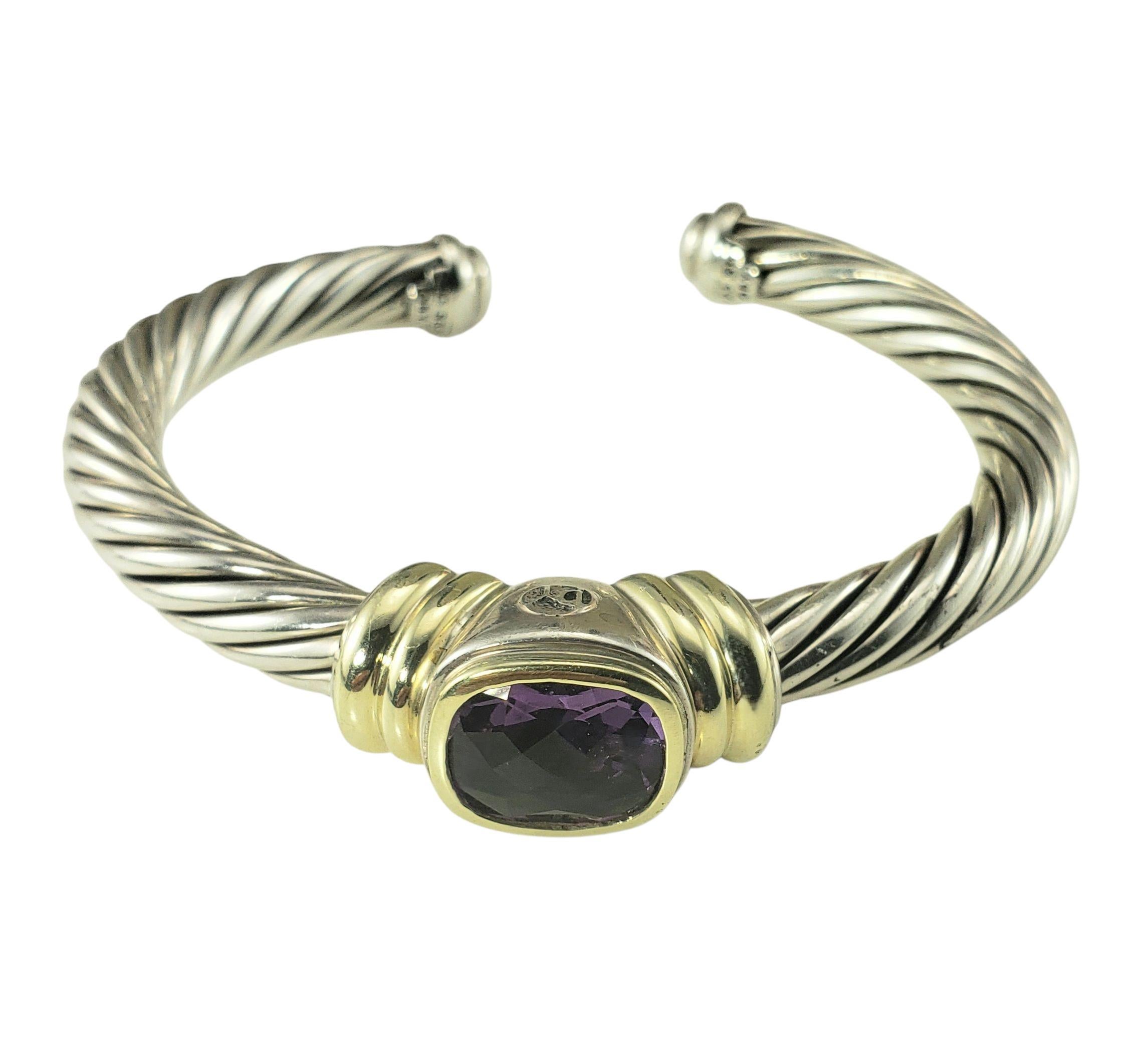 David Yurman Bracciale Noblesse in oro giallo 14 carati con ametista #22941
