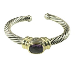 David Yurman Pulsera de oro amarillo de 14 quilates con amatista Noblesse #22941