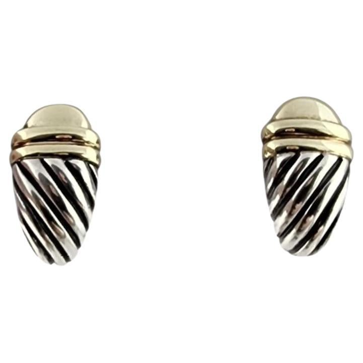 David Yurman Sterling 14K Yellow Gold Shrimp Cable Earrings #24024 (Boucles d
oreilles en forme de crevettes en or jaune)