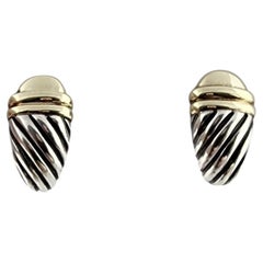 David Yurman Sterling 14K Yellow Gold Shrimp Cable Earrings #24024 (Boucles d
oreilles en forme de crevettes en or jaune)