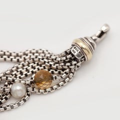 Pulsera de varias vueltas David Yurman de 18 quilates de plata esterlina con perla citrina y cuarzo ahumado