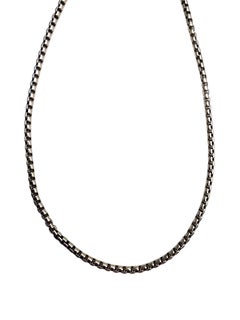 David Yurman Sterling and 14K Yellow Gold 3.5mm Box Chain Necklace 18" #25347