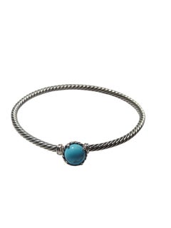 David Yurman Sterling Chatelaine Turquoise Bangle Bracelet #25715