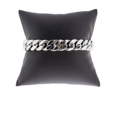 David Yurman Sterling Silver and 18 Karat Yellow Gold Men's Chain Bracelet