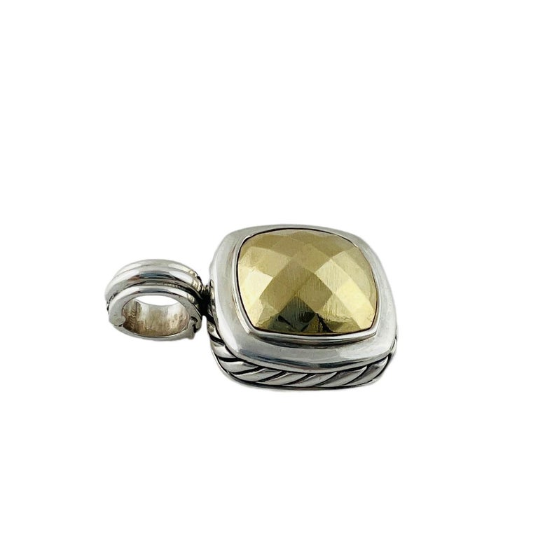 David Yurman Sterling Silver 1/4 18K Yellow Two Tone Albion Pendant ...