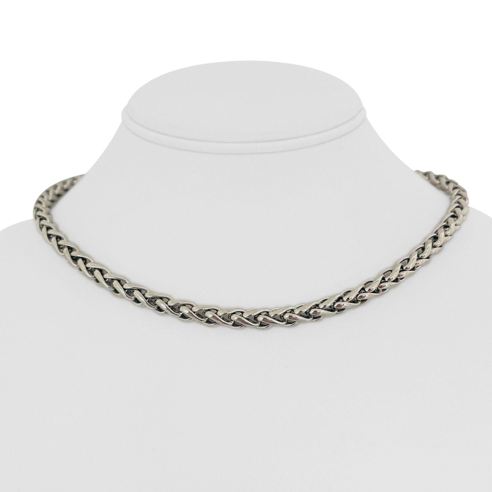 David Yurman Collar de plata de ley 925 y oro de 14 quilates con cadena de eslabones de trigo de 17 pulg.

Estado:  Excelente estado, limpiado y pulido profesionalmente
Metal:  Plata de ley 925 y oro de 14 quilates (marcados y probados