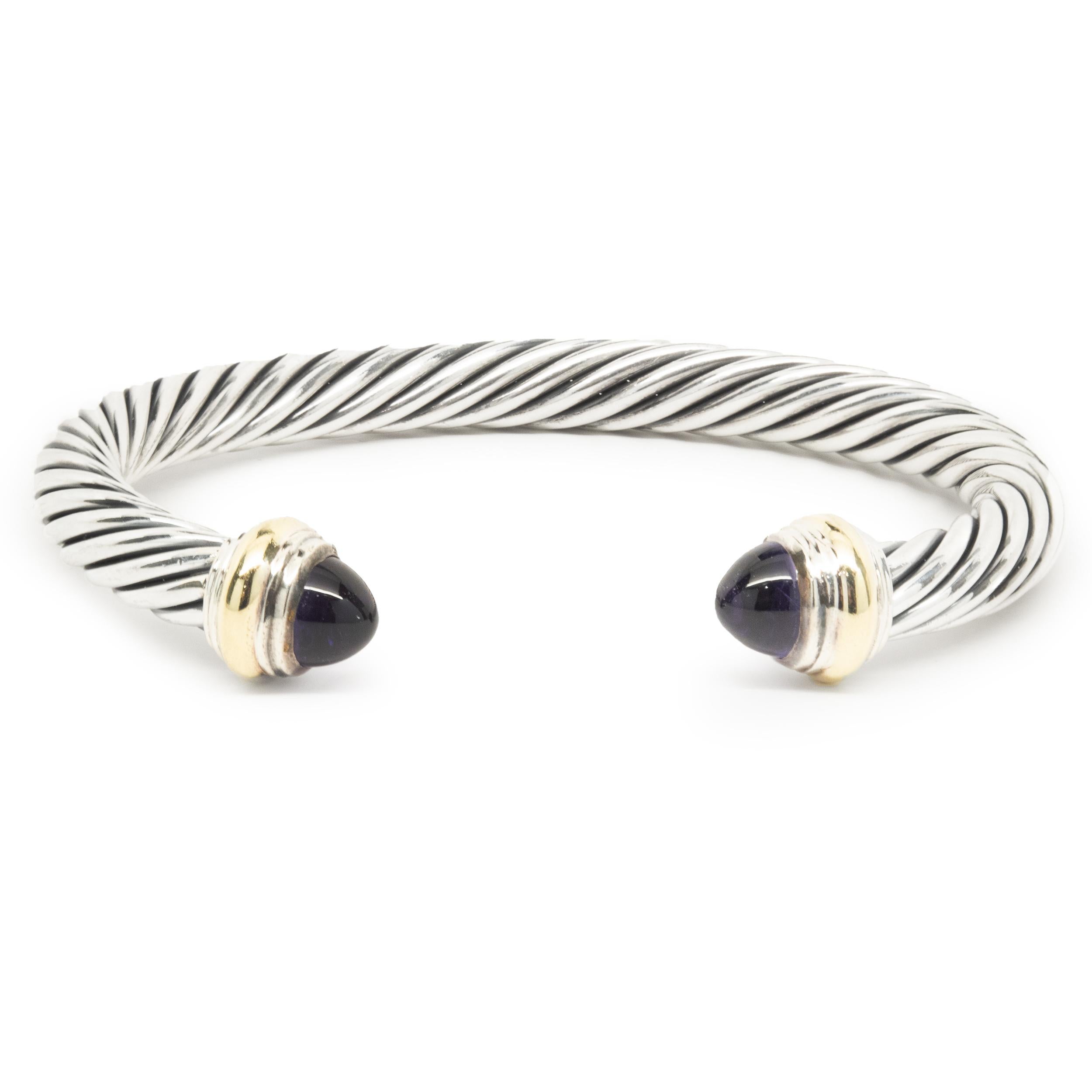 silver cable bracelet