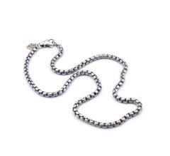 David Yurman Sterling Silver and 14 Karat Yellow Gold Box Chain