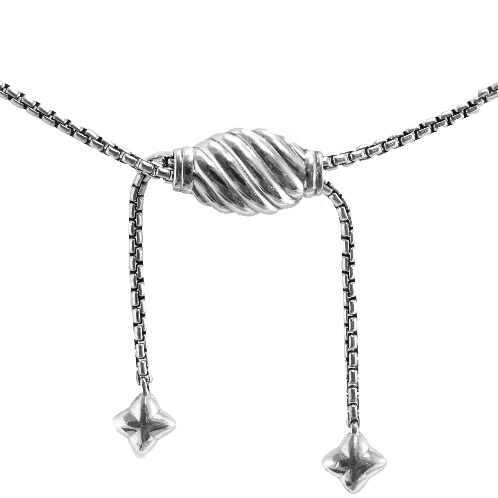 David Yurman Sterling Silver & 14K Gold 37MM Crossover Two Tone Pendant Necklace (Collier à pendentifs) en vente 1