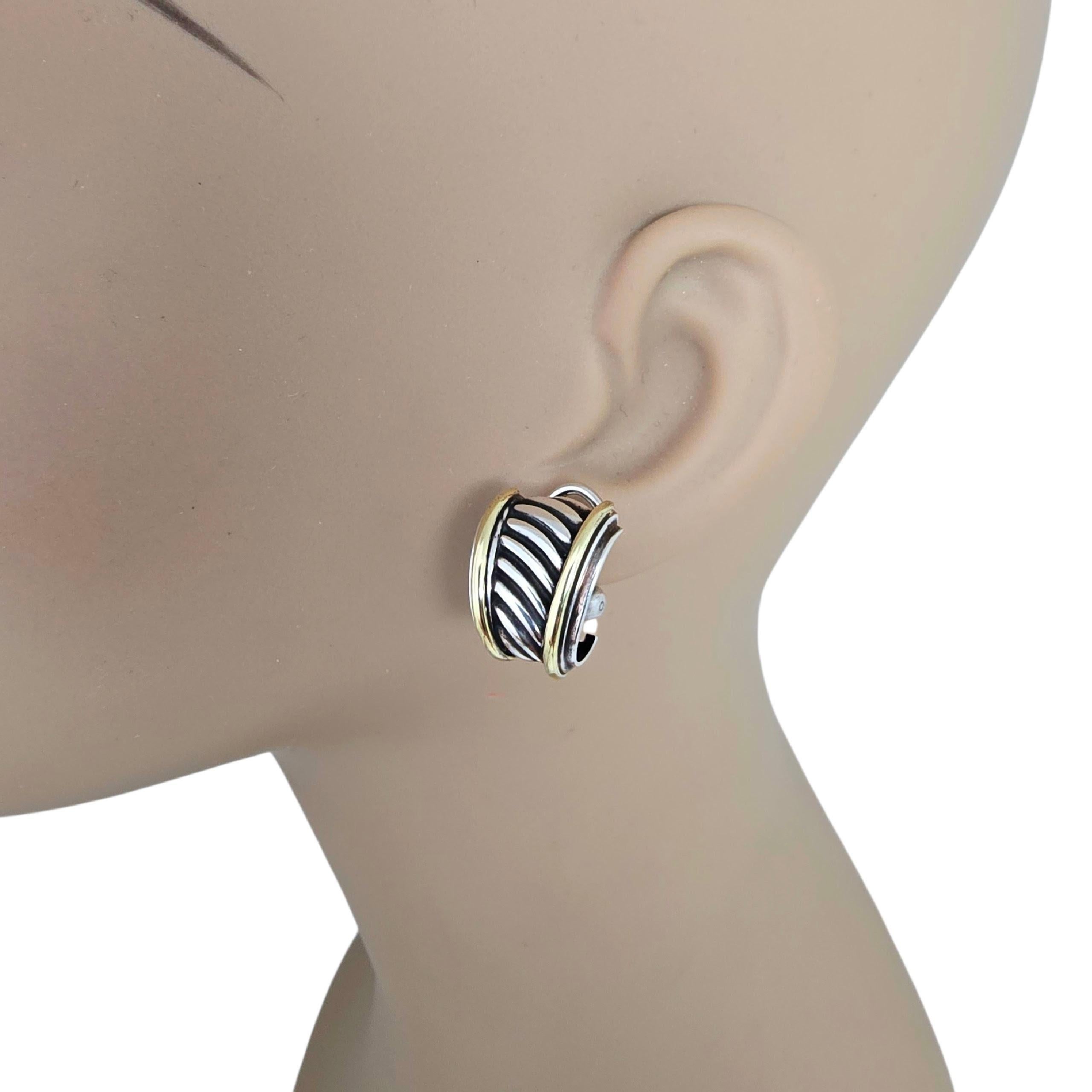 David Yurman - Orecchini a cavo Thoroughbred in argento sterling e oro 14 carati #24099 in vendita 6