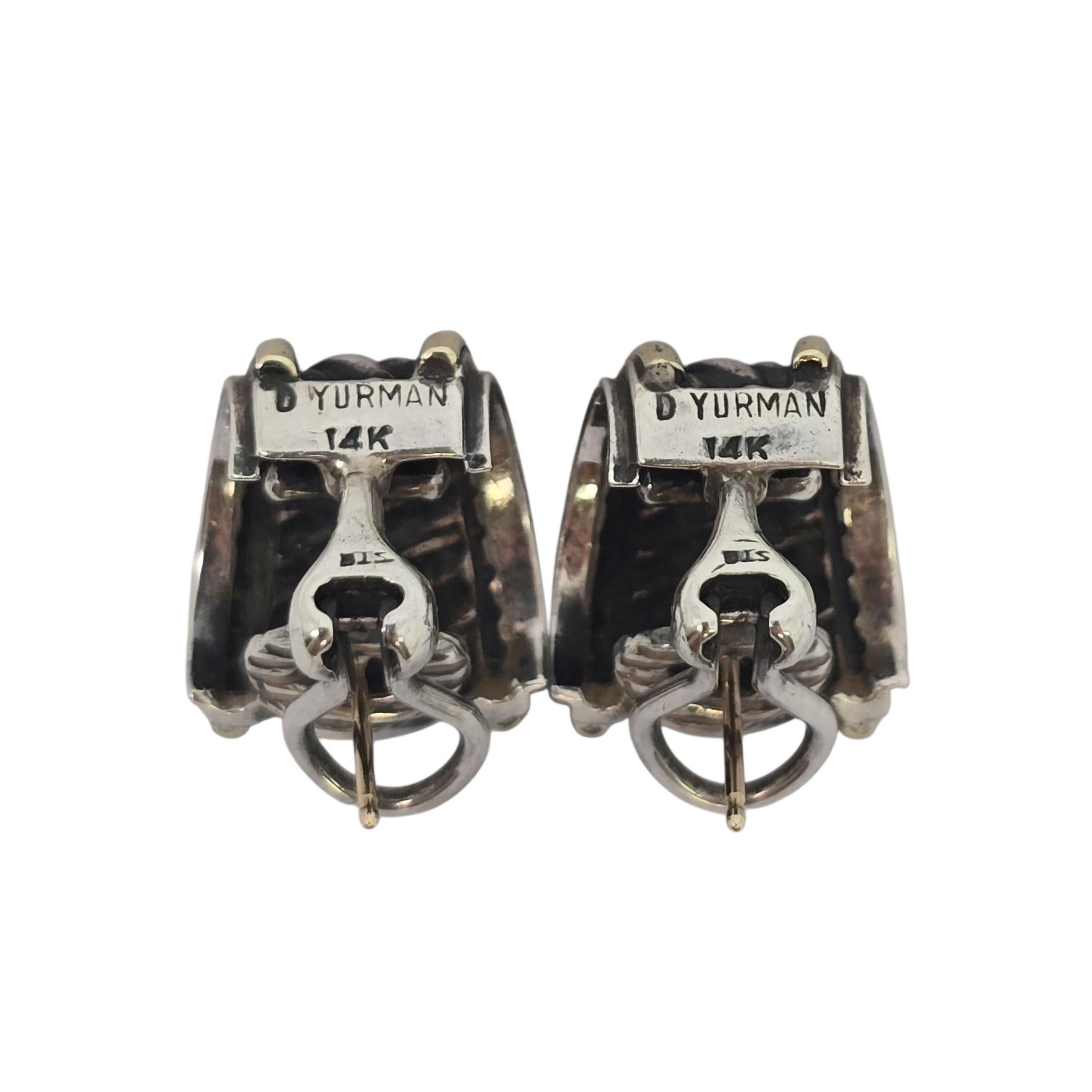 David Yurman - Orecchini a cavo Thoroughbred in argento sterling e oro 14 carati #24099 in vendita 4