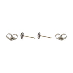 David Yurman Sterling Silver 14K Posts Infinity Diamond Stud Earrings #16044