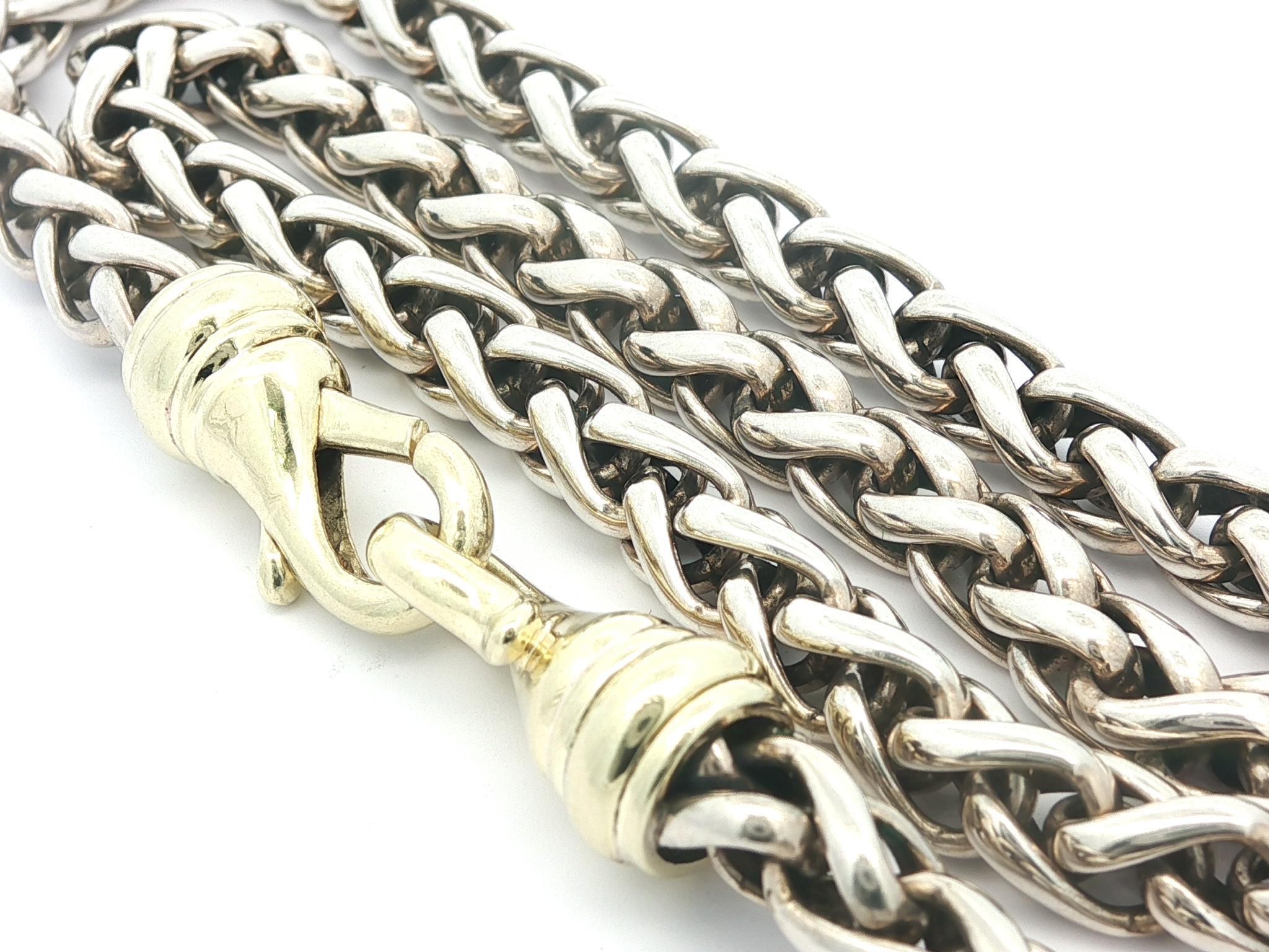 David Yurman Sterling Silver & 14k Yellow Gold 16