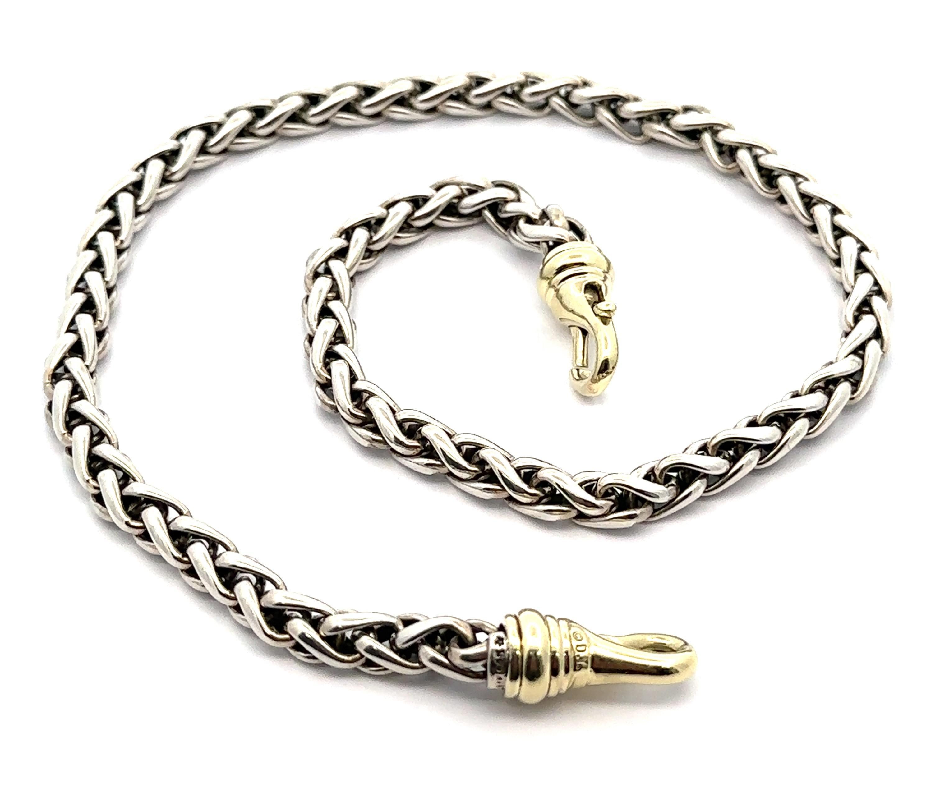 David Yurman Sterling Silver & 14k Yellow Gold 16
