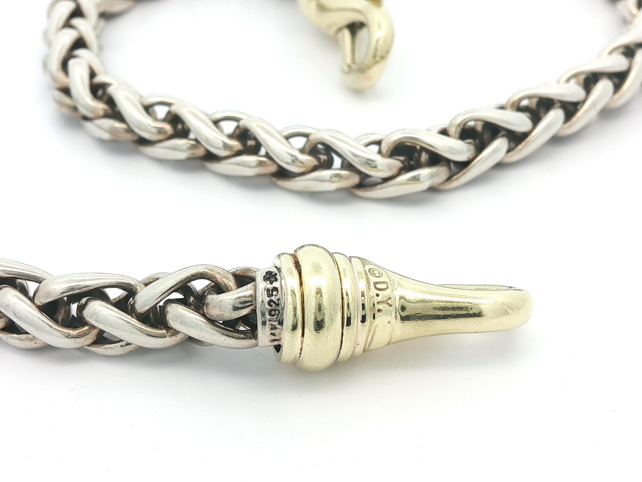 David Yurman Sterling Silver & 14k Yellow Gold 16