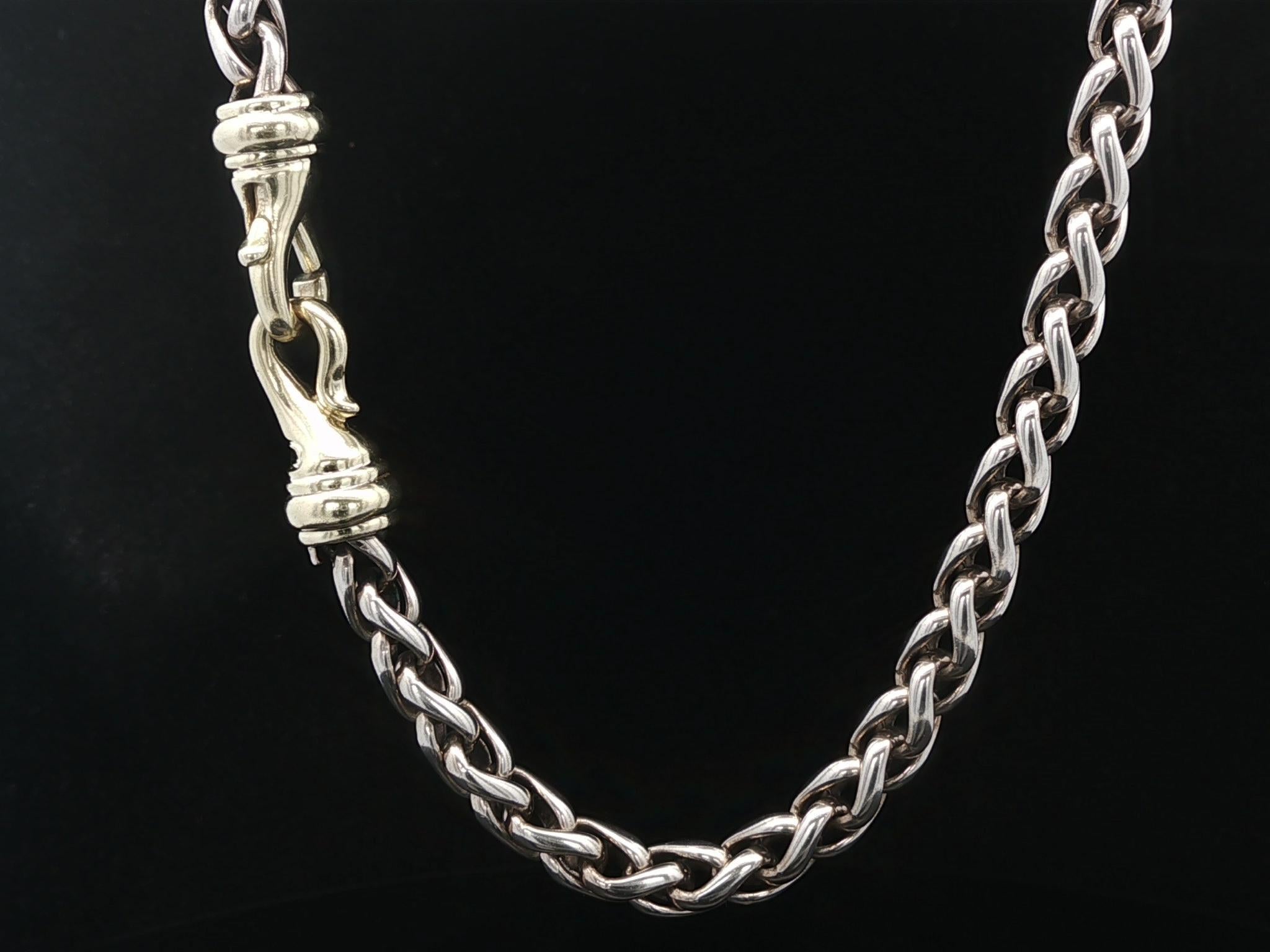 David Yurman Sterling Silver & 14k Yellow Gold 16
