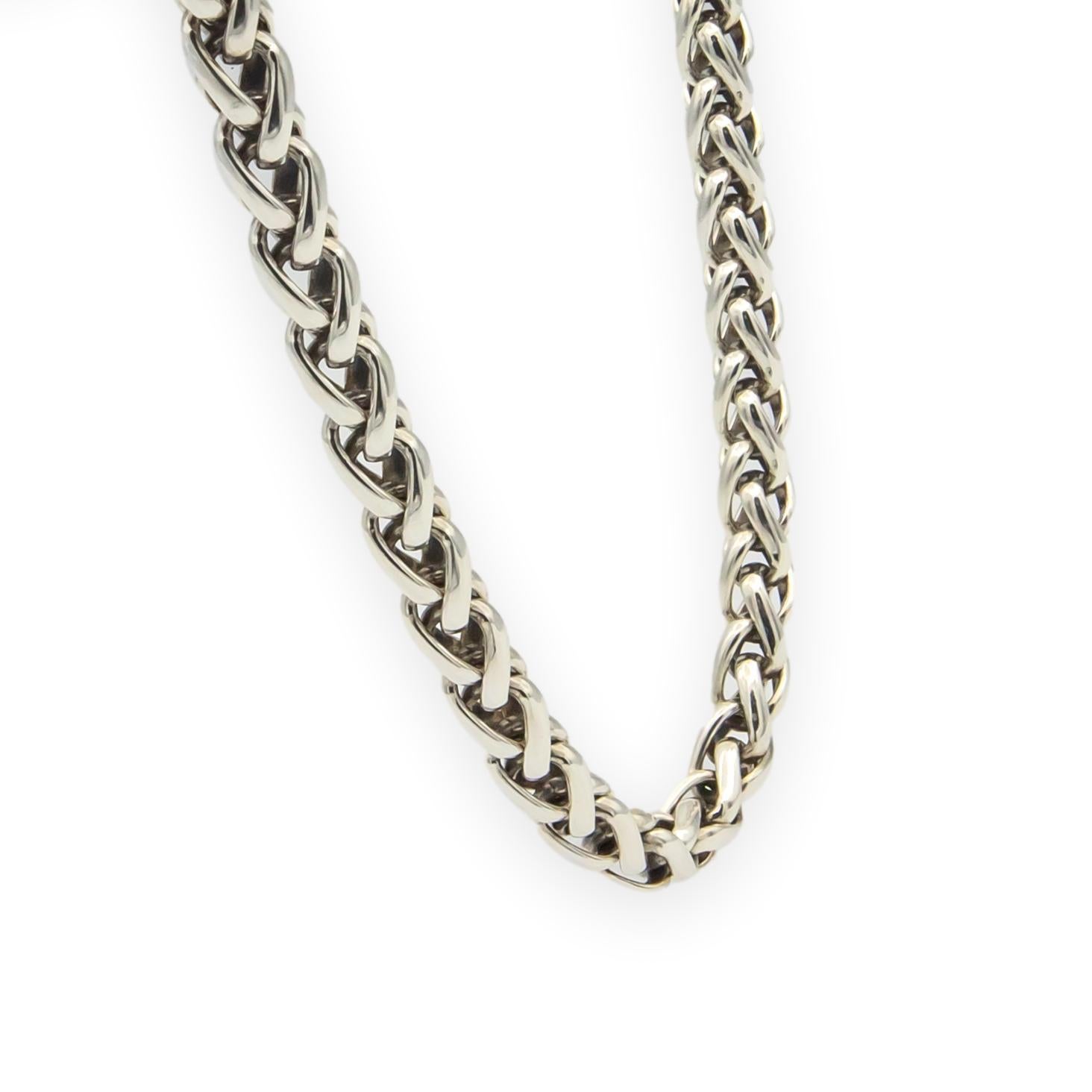David Yurman - Collana con catena di grano da 6 mm in argento sterling e oro giallo 14 carati, 17 In condizioni ottime in vendita a New York, NY