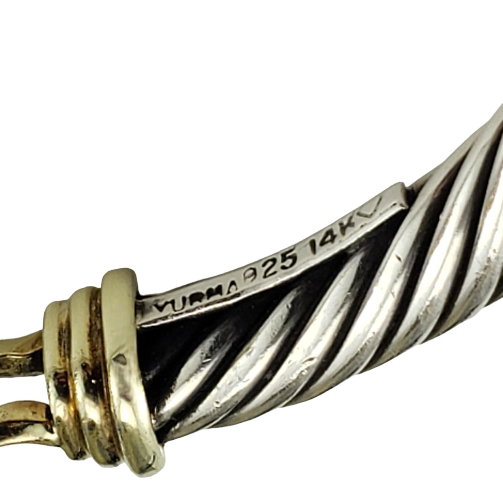 David Yurman Sterling Silver & 14K Yellow Gold Buckle Bracelet #17083 For Sale 1