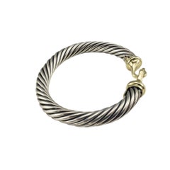 David Yurman Sterling Silver & 14K Yellow Gold Cable Bracelet #16848