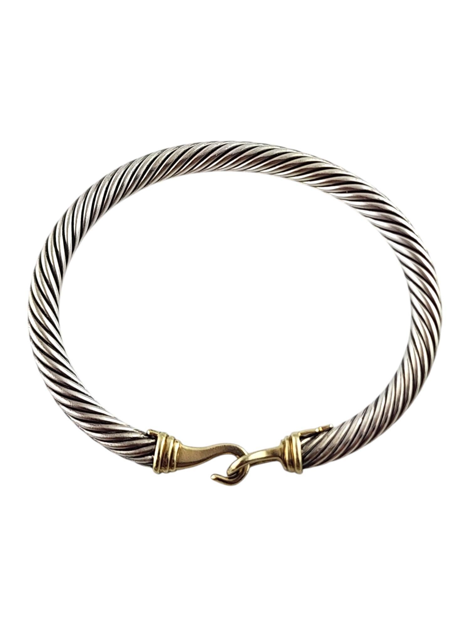 David Yurman Sterling Silver & 14K Yellow Gold Cable Buckle Bracelet #19786 1