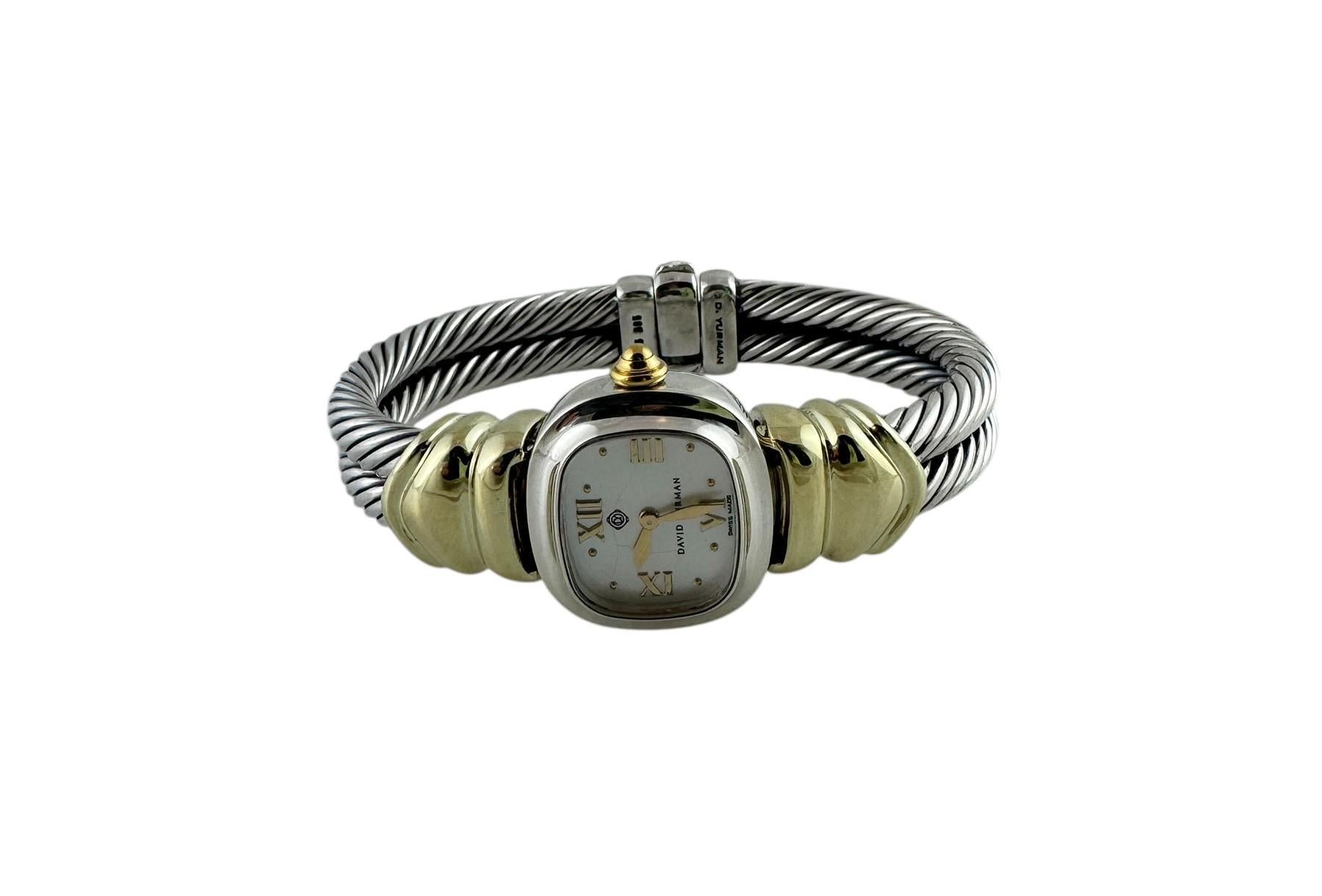David Yurman Sterling Silver 14K Yellow Gold Cable Ladies Watch #20310 5
