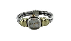 David Yurman Reloj de señora con cable de plata de ley y oro amarillo de 14 quilates nº 20310