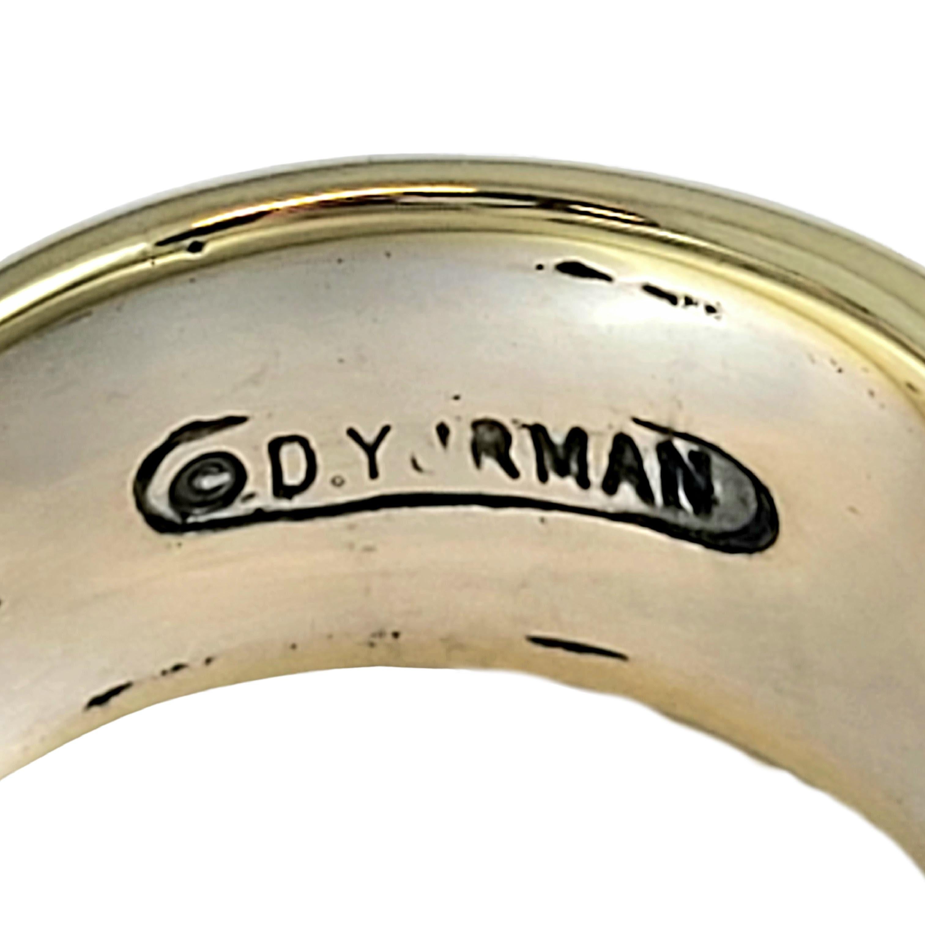 David Yurman Sterling Silver 14K Yellow Gold Double Row Origami Ring 1