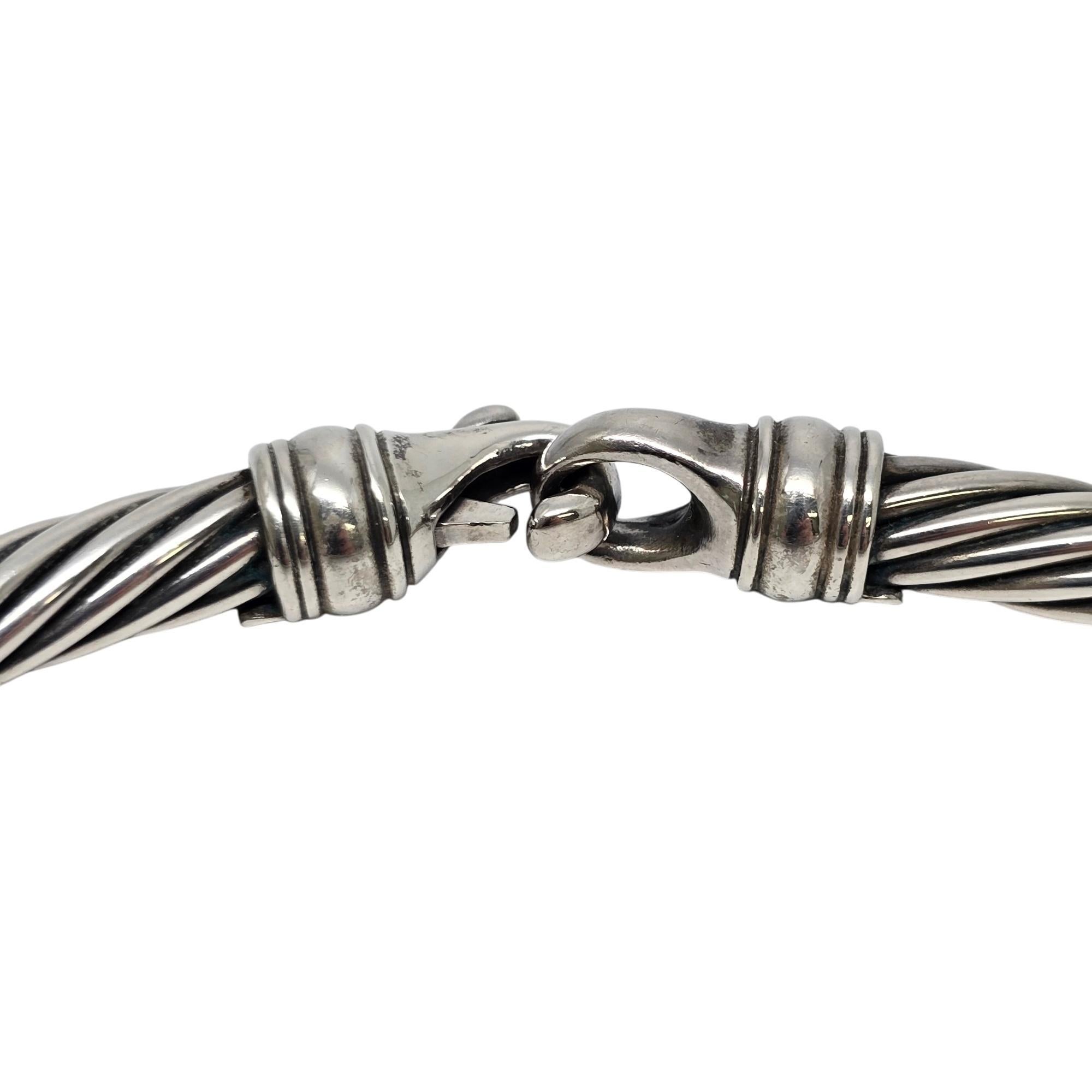 David Yurman Sterling Silver 14K Yellow Gold Hampton Cable Choker Necklace 19611 1