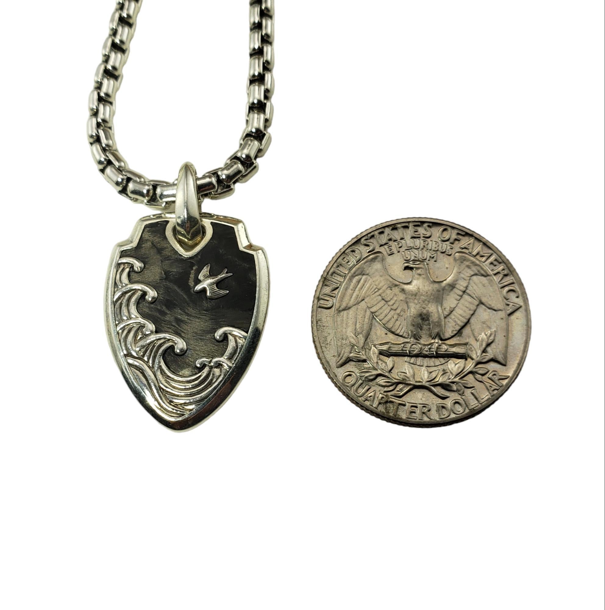 Women's or Men's David Yurman Sterling Silver/14K Yellow Gold Pendant Necklace #15403