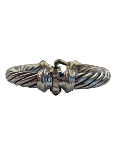 David Yurman Pulsera de hebilla renacentista de plata de ley y oro amarillo de 14 quilates nº 24073