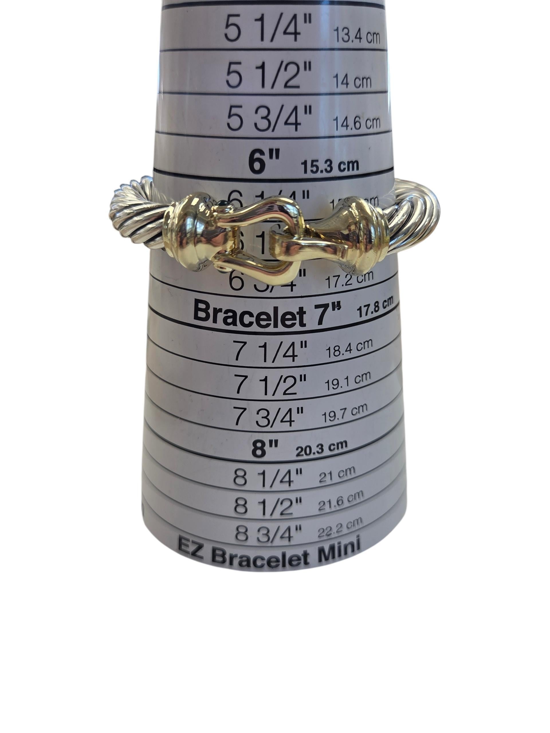 De las mujeres David Yurman Sterling Silver 14K Yellow Gold Renaissance Buckle Bracelet #24073 en venta