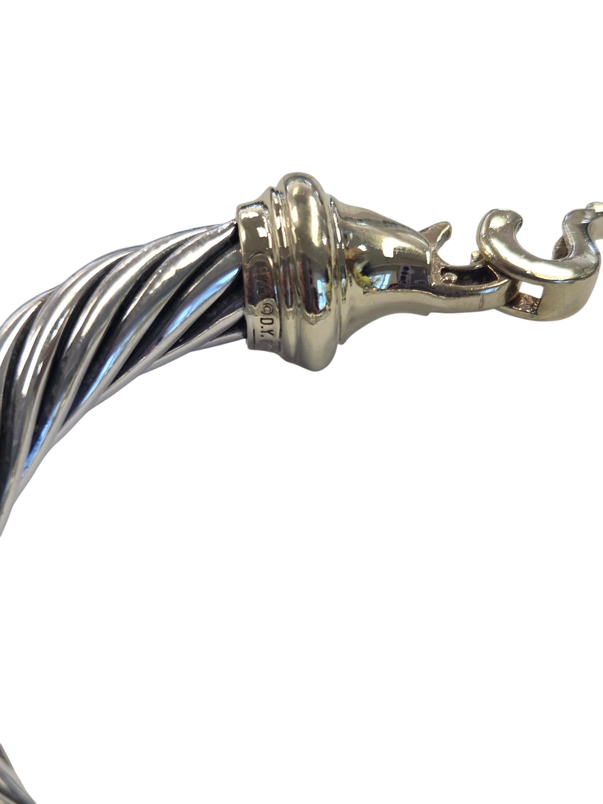 David Yurman Sterling Silver 14K Yellow Gold Renaissance Buckle Bracelet #24073 en venta 2