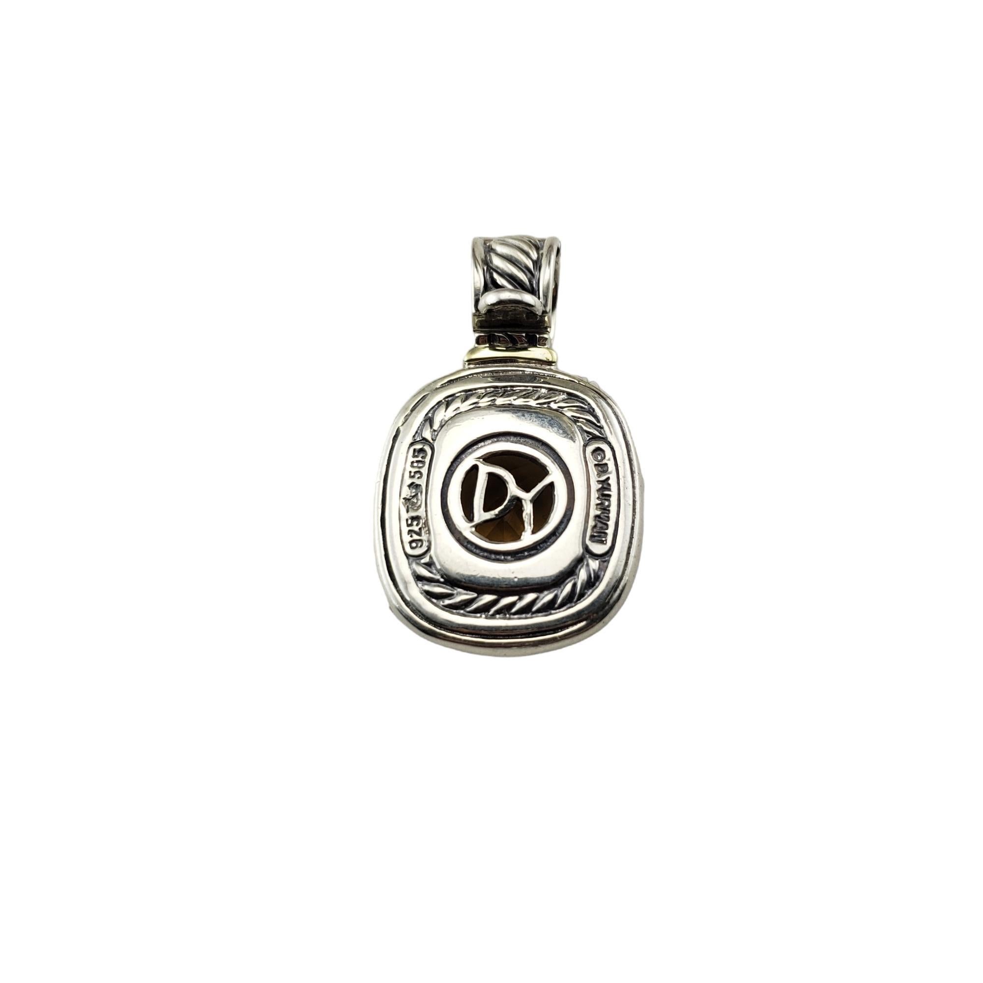 Women's David Yurman Sterling Silver/14K YG Citrine Albion Pendant #15404