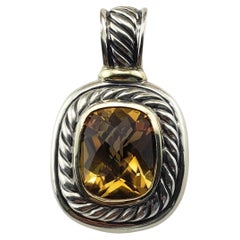 David Yurman Sterling Silver/14K YG Citrine Albion Pendant #15404