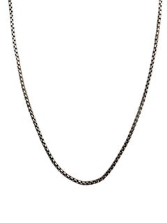 David Yurman Sterling Silver 1.7mm Adjustable Chain Necklace 163/4" - 18" #25346